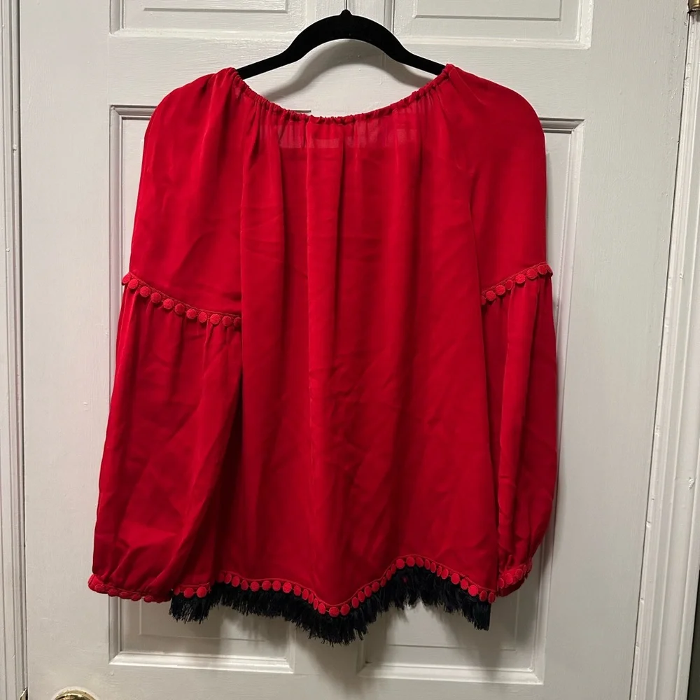 Tory Burch‎ Sylvie Silk Peasant Blouse